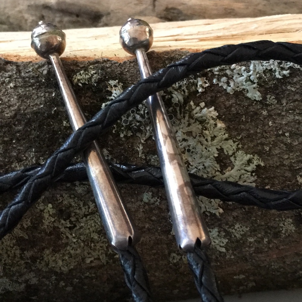 Vintage Charlotte Dishta Zuni Multi Stone Eagle Bolo - Picture 7 of 11